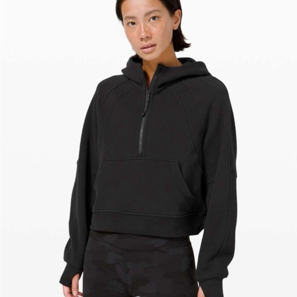 Lululemon Scuba Black Half-Zip Hoodie